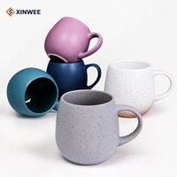 Set Mug Keramik Berbintik Kustom Berbagai Gaya OEM Mug Kopi Keramik Label Pribadi Mug Keramik Grosir Set Mug Keramik