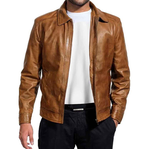 Custom Design Men Genuine <b>Leather</b> <b>Jacket</b> Motorcycle Biker Style Cowhide <b>Winter</b> Warm <b>Jacket</b> Wholesale Factory - Product Image 5