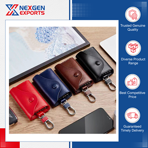 Última llegada de stock: Porta llaves y tarjetas de cuero PU hecho a mano de alta calidad y durabilidad, a un precio de mercado impresionante. - Product Image 5