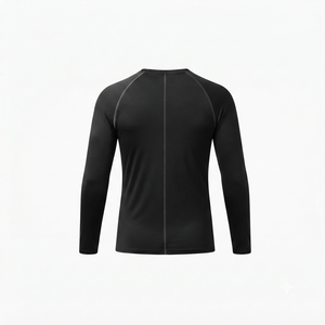 Chemise de protection anti-UV à manches longues pour homme, noire, en polyester, séchage rapide - Product Image 5