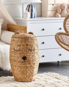 Cesta de Almacenamiento Hecha a Mano con Jacinto de Agua, Diseño de Oso de Peluche, Ecológica, Hecha en Vietnam, Venta al Por Mayor - Product Image 3