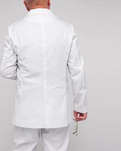 Bata de Laboratorio Blanca Profesional para Hombre, Uniforme Médico Resistente para Doctores y Científicos, Corte Clásico, Manga Larga, Hospital - Product Image 5