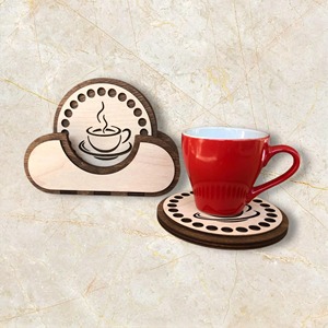 Support de sous-verres en bois d'acacia de luxe, écologique et de haute qualité, idéal pour les tasses de café et les tapis, épais et fait main – Vente chaude - Product Image 6