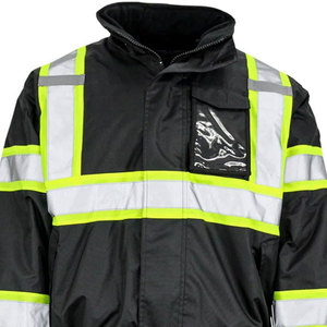Veste de travail haute visibilité réfléchissante pour hommes, en polyester, avec fermeture éclair et poches - Product Image 5