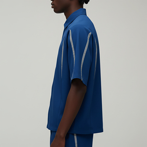 OEM/ODM Personnalisé 100% Coton Uni avec Fermeture Éclair à Quarts, Panneaux Respirants, Haute Qualité, Coupe Décontractée Oversize, Léger pour Chemise - Product Image 2