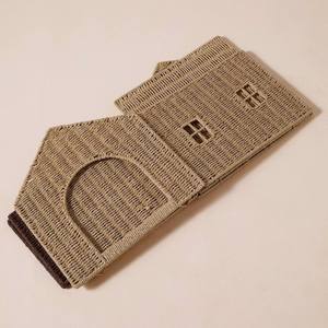 Cute Handmade Seagrass House Shape Kid <b>Basket</b> Eco Friendly <b>Toy</b> Storage <b>Basket</b> For Baby Room Decor - Product Image 4