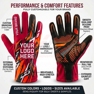 Guantes de Conducción para Simulación de Carreras con Diseño de Costuras Exteriores, Personalización de Marca, Producción al por Mayor para Distribuidores de Equipamiento de Carreras - Product Image 5