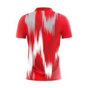 Men's Red <b>White</b> Geometric Pattern Sublimation Sport T-Shirt Short Sleeve O-Neck Quick Dry 100% Polyester Regular Fit - Product Image 2