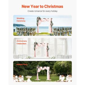 Kit di Fiori Artificiali Rosa per Arco Nuziale con Drappeggi e Composizioni (Confezione da 5) 2 Pezzi Floreali 3 Pezzi Stelle Luminose per il Tuo Giorno Speciale - Product Image 6