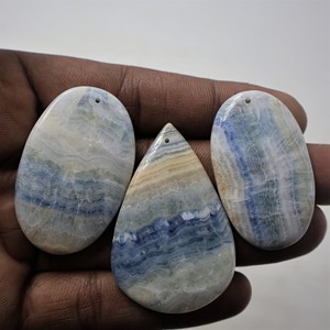 หินอัญมณีทรงหลังเบี้ยทรงผสมทำจากคริสตัลสีขาวผลิตจากอินเดีย - Product Image 1