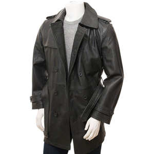 Chaquetas de Cuero para Hombre con Cuello Camisero Estilo Urbano / Chaqueta de Invierno de Cuero Hecha con Material 100% Transpirable - Product Image 3