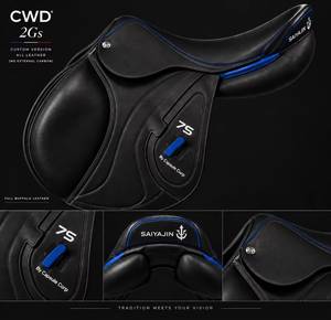 Selle d'obstacle anglaise en cuir de buffle pleine fleur, version personnalisée, entièrement en cuir, arceau en bois, qualité supérieure - Product Image 1