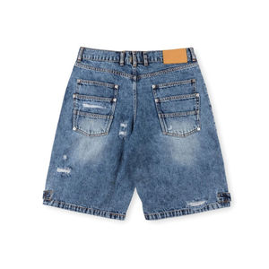 Pantalones Cortos de Mezclilla Casuales para Hombre, 100% Algodón, Transpirables, Resistentes al Viento, Ecológicos, de Secado Rápido, Corte Holgado, con Botones y Cinturón, para Verano - Product Image 2