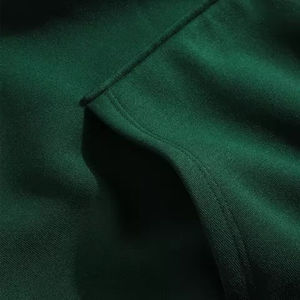 Sudadera con Capucha Verde Premium para Hombre, 100% Algodón, Felpa, Corte Regular, Informal, con Bolsillo Delantero, para Invierno, Venta al Por Mayor - Product Image 3