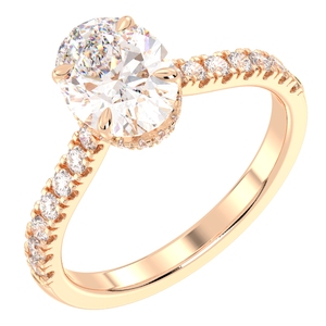 Bague de fiançailles REYES de haute qualité en moissanite taille ovale 2,12 carats pour femme, certifiée GRA, en argent sterling 925, bijoux fins - Product Image 1