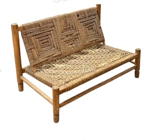 Banc de jardin moderne en bambou 3 places, structure en bois massif, résistant aux intempéries, écologique, durable et confortable - Product Image 5