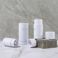Tube cosmétique vide personnalisé à remplissage par le bas, 15g-75g, blanc, pour déodorant, baume, stick, sérum de soin de la peau