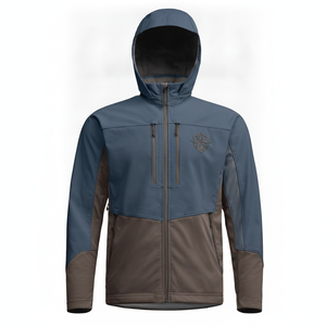 Chaqueta Cortavientos con Capucha para Hombre, Diseño Color Block, Cierre de Cremallera, Estilo Casual para Otoño, Exterior de Poliéster y Nailon - Product Image 1