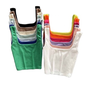 New Arrival Women Gym Wear Square Neck Tank <b>Top</b> Workout Ladies Tank <b>Top</b> High Quality Yoga Sports <b>Crop</b> <b>Top</b> Fitness OEM - Product Image 1