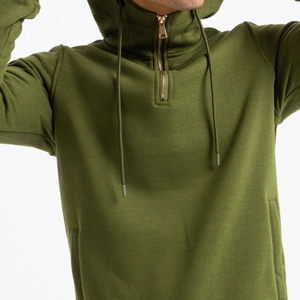 Ensemble sweat-shirt à capuche zippé et short en molleton 100 % coton pour homme, séchage rapide, longueur genou, style décontracté, sportswear hiver - Product Image 2