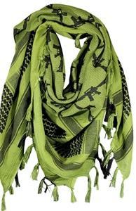 Écharpe tactique multi-usages en coton vert olive de qualité supérieure pour hommes et femmes, motif vert, pour toutes les saisons - Product Image 5