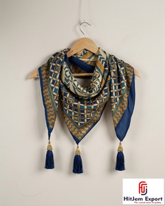 Premium Womens Luxury Silk Scarf Custom Printed Lightweight Square Headscarf OEM ODM Manufacturer Taiwan Custom Fabric Products - Product Image 5