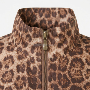 Women Leopard Print Tracksuit Full Length Zipper Jacket Jogger <b>Pants</b> Sporty Fit <b>Spandex</b> Polyester Quick Dry Spring Wear - Product Image 5