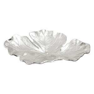 Plato para Servir de Aluminio de Primera Calidad con Diseño de Hoja para Mesas Sofisticadas que Combina Artesanía y Estilo Elegante - Product Image 3