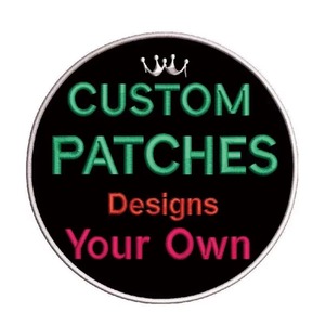 Custom Logo Embroidery Patches Round PVC Iron-On Applique Decorative Badge Patch with 3D Embossed and Custom Shape Options - Product Image 2
