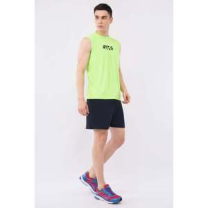 Camiseta Deportiva sin Mangas para Hombre STAG Iconic, Cuello Redondo, Color Verde Neón, Transpirable, Ligera, para Entrenamiento de Verano - Product Image 5