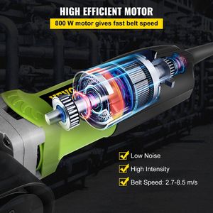 Levigatrice a Nastro Professionale 110V 800W, Lucidatrice per Tubi 7''/180 mm, Levigatrice Pneumatica 180W - Product Image 3