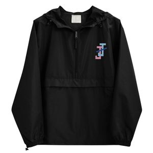 Veste unisexe pliable, coupe-vent brodé, léger, résistant à l'eau, vêtement de mode pour l'extérieur - Product Image 1