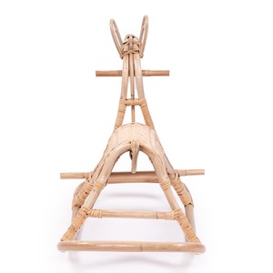 Cheval à bascule artisanal en rotin pour enfant, accessoire de chambre à coucher, jouet animal à bascule - Product Image 3