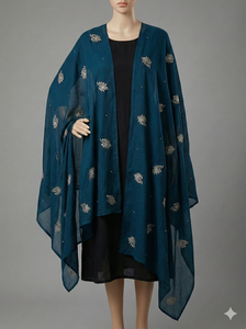 Lot de 12 foulards hijab longs en mousseline florale africaine AHE, qualité supérieure, respirants, châles ethniques d'été avec strass pour musulmanes - Product Image 4