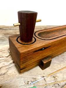Porte-encens en bois avec cendrier, fait main, brûleur décoratif pour la maison spirituelle, cadeau décoratif - Product Image 5