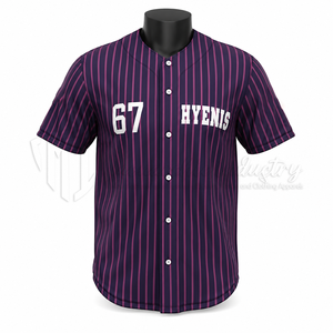 Custom for Pinstripe Baseball Jersey Premium Team Uniform Full <b>Button</b> Athletic Baseball <b>Shirt</b> Moisture Wicking 100% Polyester - Product Image 1