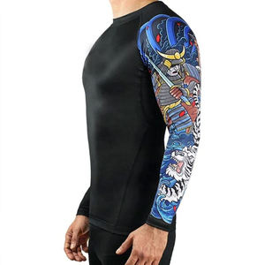 Custom Sublimated Breathable UPF50+ Rash Guard Jiu Jitsu BJJ <b>Compression</b> <b>Shirt</b> MMA <b>Men</b> Short Sleeves - Product Image 4