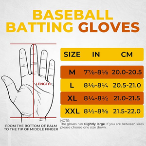 Guantes de Bateo de Cuero Negros Transpirables con Cierre de Velcro Unisex para Adultos, Guantes de Bateo de Béisbol para Entrenamiento - Product Image 4
