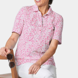 เสื้อเชิ้ตผู้หญิงคุณภาพพรีเมียม ระบายอากาศได้ดี ลายเรียบ ผ้าแคนวาส 100% คอตตอน ราคาขายส่ง - Product Image 2