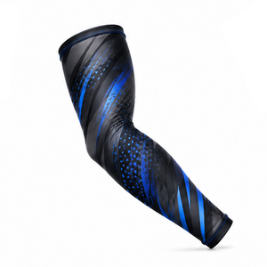 Custom <b>Compression</b> <b>Arm</b> <b>Sleeves</b> Men Athletic Sports Fitness Running Cycling Training Breathable Stretch Support Protective - Product Image 1