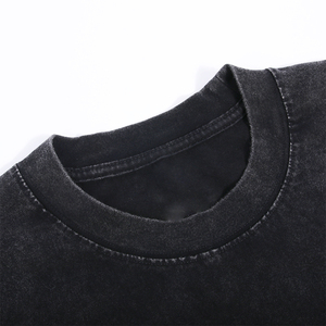Camiseta de Hombre de Estilo Vintage, Oversize, Lavado Ácido, Estilo Urbano, Desgastada, Transpirable y Ecológica - Product Image 3