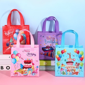 Sac de courses non tissé Lapin de Pâques, taille moyenne, imprimé dessin animé, sac cadeau avec poignée en sangle PP pour célébrations festives - Product Image 2