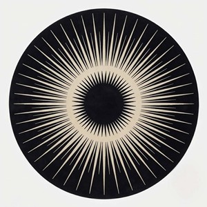 Luxury <b>Round</b> Sunburst Area Rug Black White Modern Abstract Hand Tufted <b>Carpet</b> Living Room Bedroom Decorative Floor Mat Soft Rug - Product Image 4