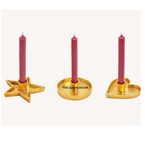 Candelabro de 6 Brazos de Calidad Increíble, Elegante y Moderno, de Aluminio Dorado, con Base de Concreto, Portavelas Único - Product Image 4