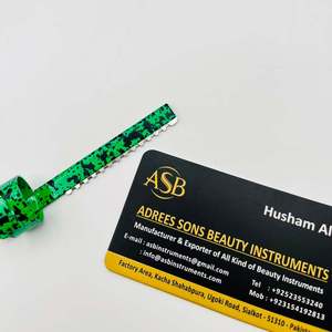 Cuchilla de Afeitar para Peinar el Cabello, Estilo Anillo Verde, de Acero Inoxidable, con Impresión de Logotipo Personalizado - Product Image 5