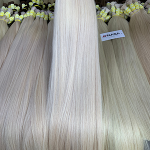 Extensions en vrac de cheveux vierges Super Double Drawn de qualité supérieure à donneur unique couleur platine 100% cheveux humains vietnamiens - Product Image 5