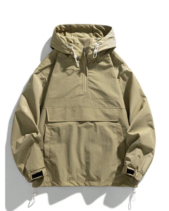 Custom Men's Polyester Reflective <b>Windbreaker</b> Jacket <b>Vintage</b> Retro Waterproof Sports Outdoor Plus Size Hooded Anti-UV Streetwear - Product Image 1
