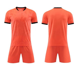Maillot de football personnalisé pour adultes et enfants, avec nom et numéro imprimés, rouge et noir, ensemble uniforme de football - Product Image 3