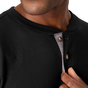 Wholesale Custom Full Sleeve <b>Henley</b> T-Shirt for <b>Men</b> <b>Top</b> Products Streetwear Casual Style <b>Men's</b> <b>Henley</b> Shirts in Solid Color - Product Image 6