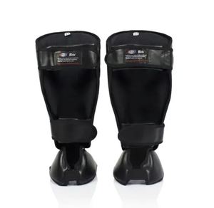 Espinilleras Fairtex de Cuero Blanco con Cierre Elástico Ajustable de Gancho y Bucle, Equipo de Protección para Boxeo y Artes Marciales, Unisex para Adultos - Product Image 6
